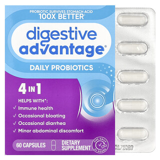 Schiff, Digestive Advantage, ежедневный пробиотик, 60 капсул