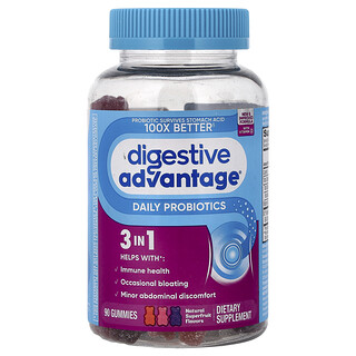 Schiff, Digestive Advantage®，日常益生菌软糖，天然超级水果味，90 粒软糖