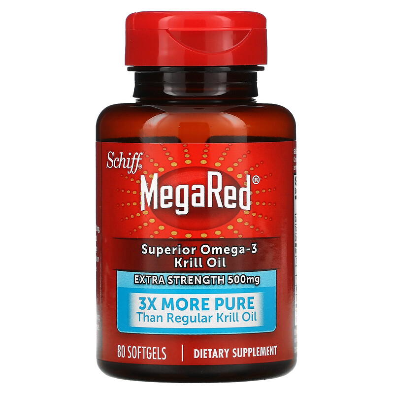 Schiff, MegaRed, Superior Omega3 Krill Oil, 500 mg, 80 Softgels iHerb