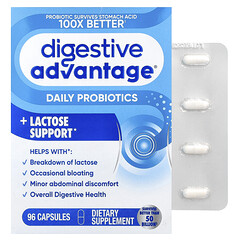 Digestive Advantage®, щоденна підтримка пробіотиків і лактози, 96 капсул