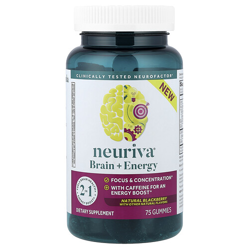 Schiff Neuriva® Brain + Energy, Natural Blackberry, 75 Gummies