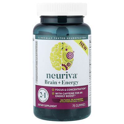 Schiff, Neuriva®, Cerebro y energía, Zarzamora natural, 75 gomitas