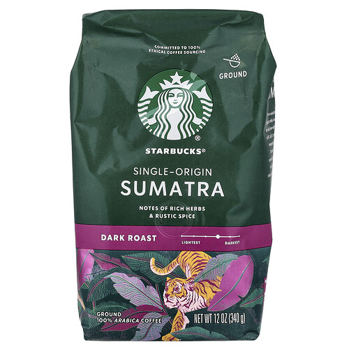 Starbucks, Sumatra Coffee, Ground, Dark Roast, 12 oz (340 g)