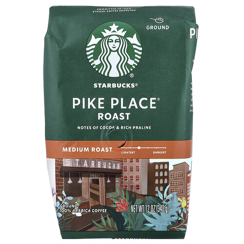 Starbucks, Pike Place® Coffee, Ground, Medium Roast, 12 oz (340 g)