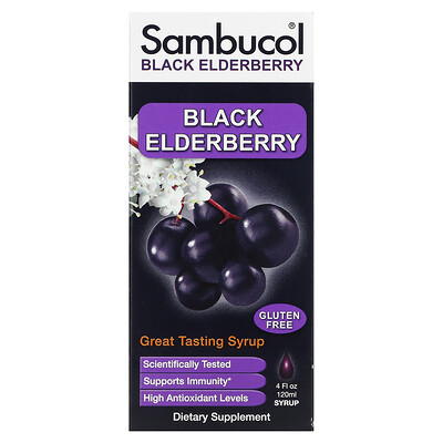 

Sambucol сироп из черной бузины, оригинальная рецептура, 120 мл (4 жидк. унции)