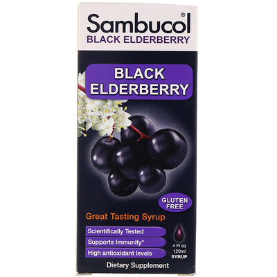 Sambucol сироп из черной бузины, оригинальная рецептура, 120 мл (4 жидк. унции)