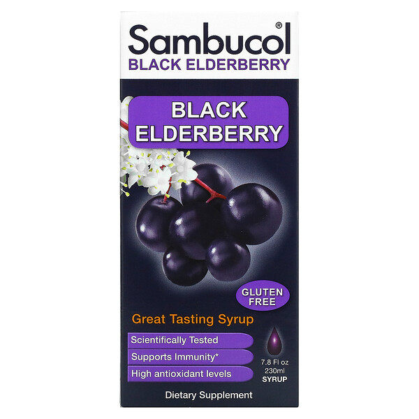 Sambucol, شراب التوت الأسود، تركيبة أصلية، 7,8 أوقية سائلة (230 مل)