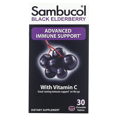 

Sambucol, Black Elderberry, 30 Chewable Tablets