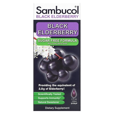 

Sambucol Сироп из черной бузины, без сахара, 120 мл (4 жидк. унции)