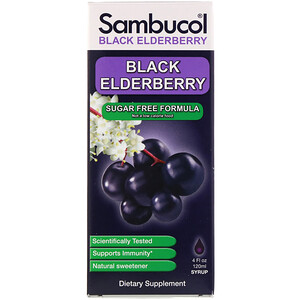 Отзывы о Самбукол, Black Elderberry Syrup, Sugar Free Formula, 4 fl oz (120 ml)