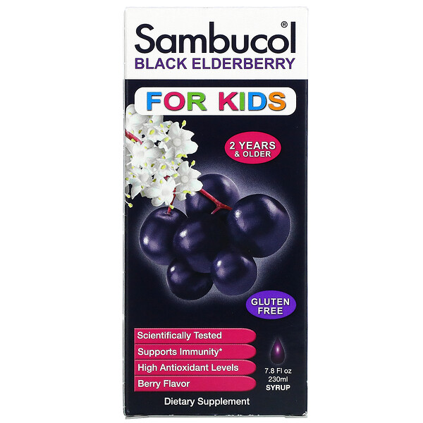 Sambucol, Black Elderberry Syrup, Original Formula, 7.8 fl oz (230 ml ...