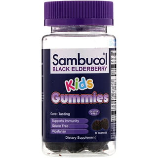 Sambucol, Fruchtgummi für Kinder, schwarzer Holunder, 30 Fruchtgummis
