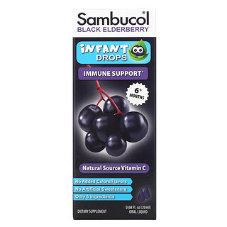 Sambucol, 黑接骨木果，嬰兒滴劑，6 個月以上，0.68 液量盎司（20 毫升）