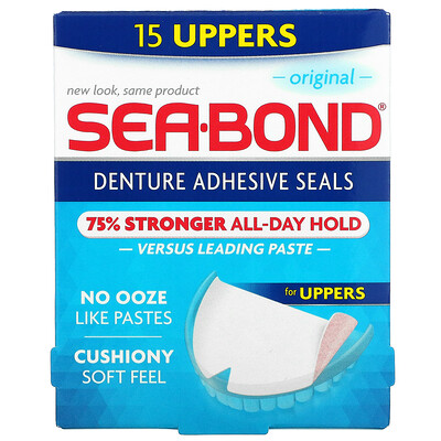 Купить SeaBond Адгезивные пломбы для протезов, оригинальные, 15 шт.