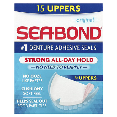 SeaBond  Denture Adhesive Seals  Original  15 Uppers
