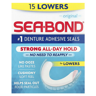 SeaBond  Denture Adhesive Seals  Original  15 Lowers