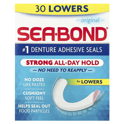 SeaBond  Denture Adhesive Seals  Original  30 Lowers