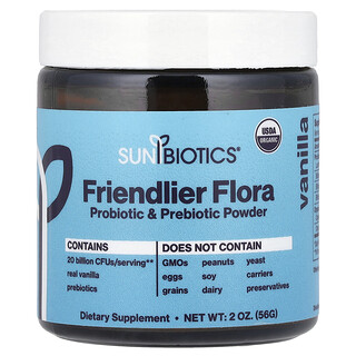 Sunbiotics, Wirksame Probiotika mit Bio-Präbiotika-Pulver, Vanille, 57 g (2 oz.)