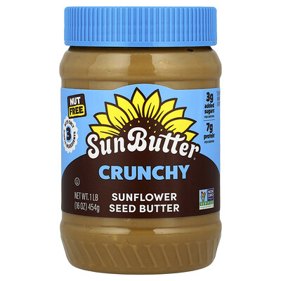SunButter, Mantequilla de semilla de girasol, Crujiente, 454 g (16 oz)