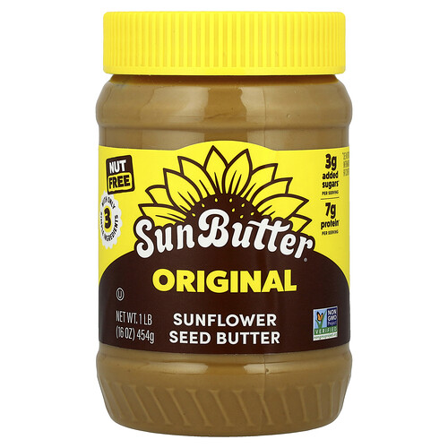 Sunbutter Sunflower Seed Butter, Original, 16 oz (454 g)