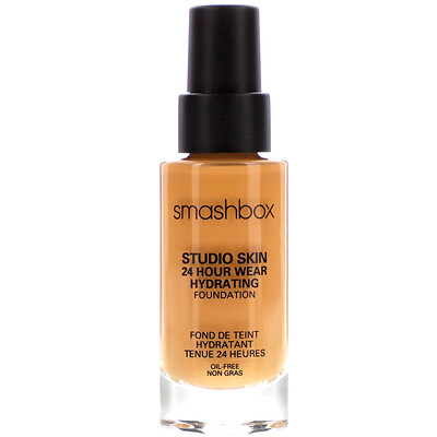 Smashbox Studio Skin 24 Hour Wear Hydrating Foundation, 3.2 Medium Dark with Neutral Undertone, 1 fl oz (30 ml)