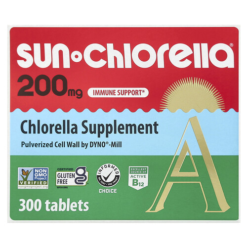 Sun Chlorella, Chlorella Supplement, Ergänzungsmittel mit Chlorella, 200 mg, 300 Tabletten