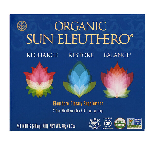 Sun Chlorella, Organic Sun Eleuthero, 200 mg, 240 Tablets iHerb