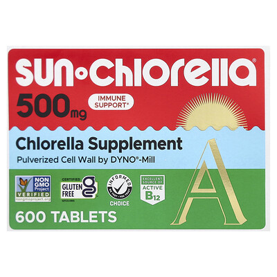 Product Image for Sun Chlorella, Chlorella Supplement, 500 mg, 600 Tablets