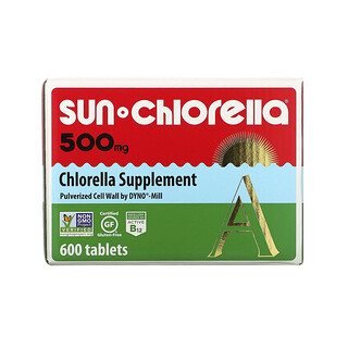 Sun Chlorella, 小球藻，500 毫克，600 片