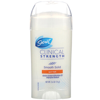 Secret Clinical Strength, Antiperspirant/Deodorant, Soft Solid, Sport Fresh, 2.6 oz (73 g)