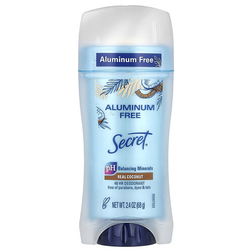 Secret, Aluminiumfri deodorant, äkta kokosnöt, 2.4 oz (68 g)