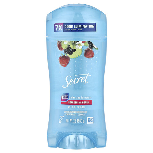 Secret, 48 Hour Clear Gel, Antiperspirant/Deodorant, Refreshing Berry, 2.6 oz (73 g)