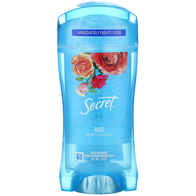 Secret 48 Hour Clear Gel Deodorant, Rose , 2.6 oz