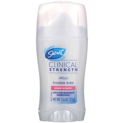 Secret Clinical Strength Antiperspirant/Deodorant, Invisible Solid, Powder Protection, 2.6 oz (73 g)