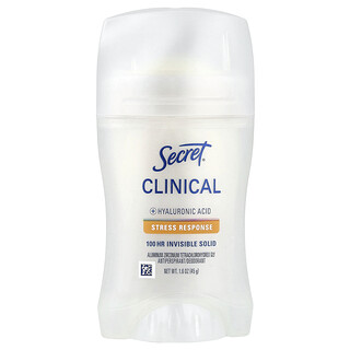 Secret, Klinički 100 HR nevidljivi čvrsti antiperspirant/dezodorans, odgovor na stres, 45 g