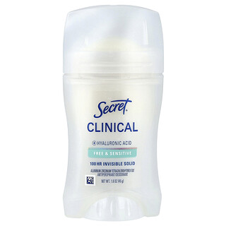 Secret, Clinical 72 HR Invisible Solid Deodorant, Free & Sensitive , 1.6 oz (45 g)