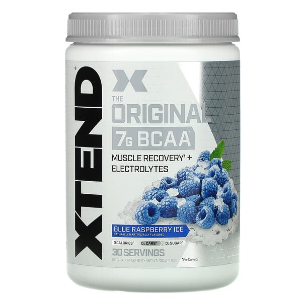 Xtend, The Original 7G BCAA, Blue Raspberry Ice, 14.8 oz (420 g)