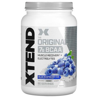 

Xtend The Original, 7 г аминокислот с разветвленной цепью (BCAA), со вкусом голубой малины, 1,26 кг (2,78 фунта)