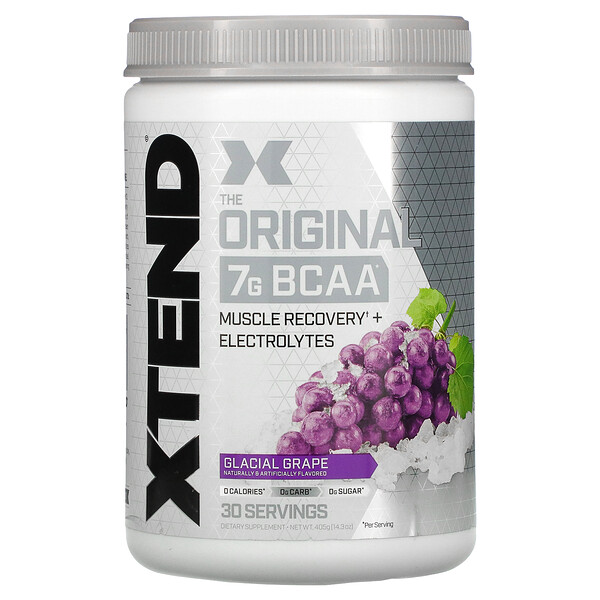 Xtend, The Original, 7 г аминокислот с разветвленной цепью (BCAA), со вкусом винограда, 405 г (14,3 унции)