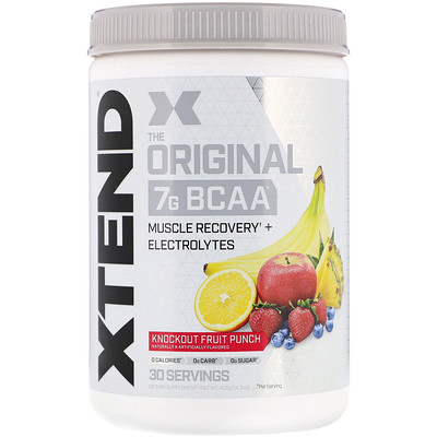 Xtend The Original, 7 г аминокислот с разветвленными цепями, со вкусом фруктового пунша, 405 г (14,3 унции)
