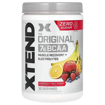 XTEND  The Original 7G BCAA  Knockout Fruit Punch  13.8 oz (390 g)