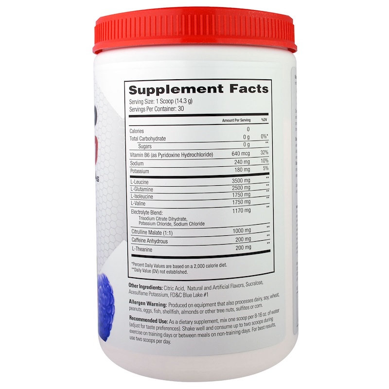 Xtend, Xtend GO, Energy + BCAAs, Blue Raspberry, 15.1 oz (429 g) iHerb