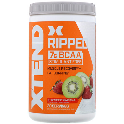 Xtend Ripped, 7 г аминокислот с разветвленной цепью, со вкусом клубники и киви, 495 г (1,09 фунта)