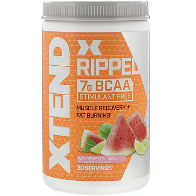 Xtend Ripped, 7 г аминокислот с разветвленной цепью (BCAA), со вкусом арбуза и лайма, 495 г (1,09 фунта)