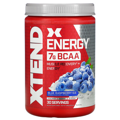 

Xtend Energy, 7 г аминокислот с разветвленной цепью (BCAA), со вкусом голубой малины, 348 г (12,3 унции)