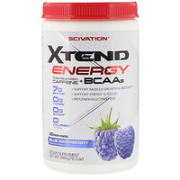 Xtend Energy, Кофеин медленного высвобождения + аминокислоты с разветвлённой цепью, Голубая малина, 12,3 унц. (348 г) - изображение