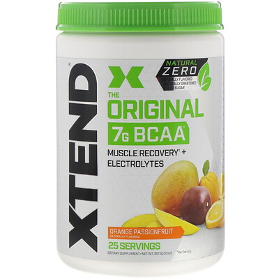 

Xtend The Original, Natural Zero, 7 г аминокислот с разветвленной цепью (BCAA), со вкусом апельсина и маракуйи, 367,5 г (13 унций)