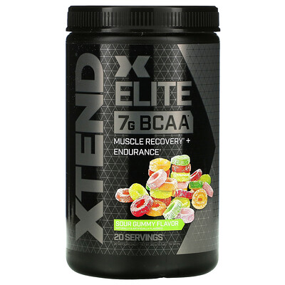 Xtend Elite, 7G BCAA, Sour Gummy, 12.7 oz (360 g)