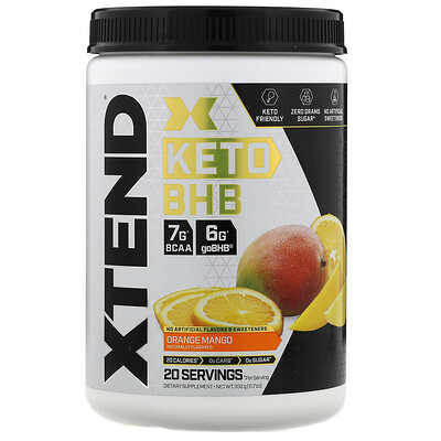 Xtend, Keto BHB (бета-гидроксибутират), апельсин и манго, 332 г (11,7 унции)
