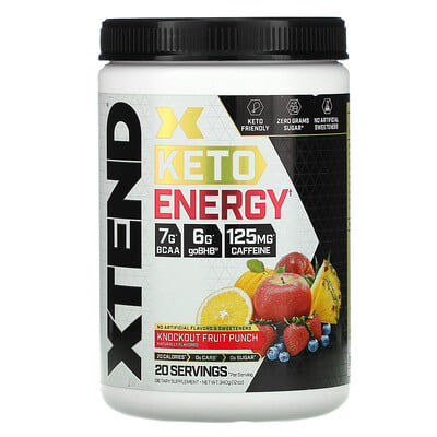 

Xtend Keto Energy, со вкусом фруктового пунша, 340 г (12 унций)